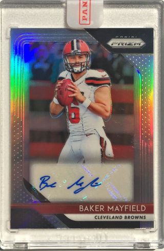 2018 Prizm Baker Mayfield Rookie Silver Auto Refractor Rc Panini