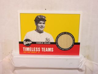 2001 Charlie Keller Upper Deck Vintage Timeless Teams Gu Bat York Yankees