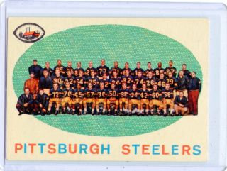 1959 Topps Football 146 Pittsburgh Steelers Team Card 041818