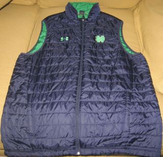 Under Armour Notre Dame Fighting Irish Football Puffer Vest Jacket 2xl