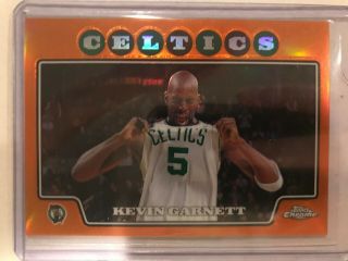 Kevin Garnett 2008 - 09 Topps Chrome Orange Refractor /499 Boston Celtics L41