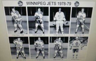 1978 - 79 Winnipeg Jets WHA photos 8x10 Hull Sjoberg Ruskowski Lukowich Clackson. 3