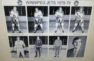 1978 - 79 Winnipeg Jets WHA photos 8x10 Hull Sjoberg Ruskowski Lukowich Clackson. 4