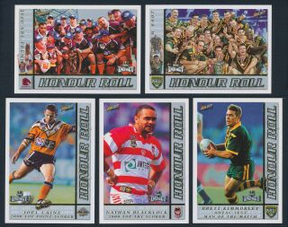2000 / 01 Select Nrl Impact Honour Roll Set Of 5 Cards