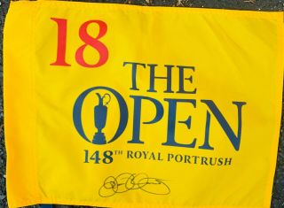 Rory Mcilroy Signed Autograph 2019 British Open Golf Flag Royal Portrush