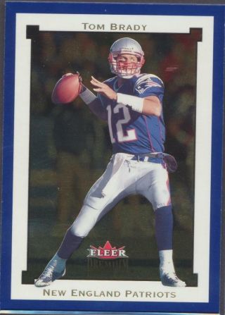 2002 Fleer Premium Tom Brady Card 106 Sp 2nd Year Mvp Hof England Patriots