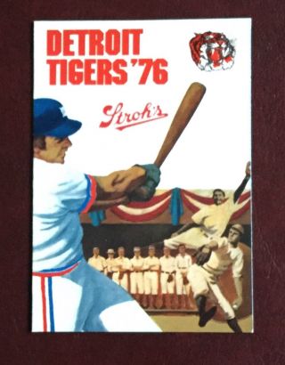 Detroit Tigers Schedules 1976 Stroh’s Baseball Schedule