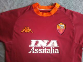 As Roma Jersey 2000/2001 Francesco Totti Maglia Kappa Gara Ina Assitalia Italy