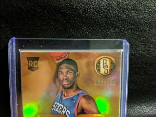 2014 Joel Embiid Panini RC Gold Standard ROOKIE AUTOGRAPH PATCH /149 Auto RC 4