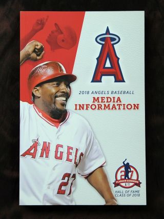 2018 Los Angeles Angels Baseball Media Guide.  Vladimir Guerrero Hof Tribute.