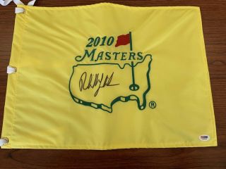 2010 Masters Flag Phil Mickelson Signed Psa Dna