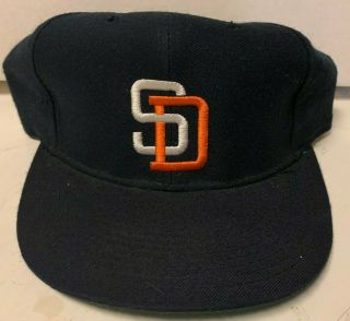 San Diego Padres Era Major League Pro Model Fitted Wool Hat 7 1/8 Vintage
