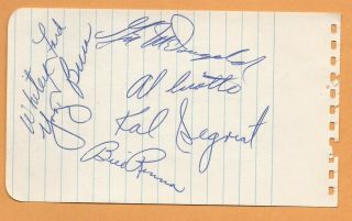 6 - Yankees - Vintage Signed,  Autographed Album Page - - Berra,  Ford,  Cicotte,  Etc.