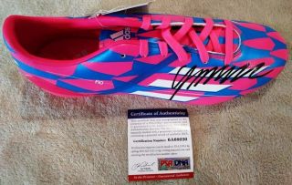 James Rodriguez Auto Signed Pink/blue Adidas Real Madrid Bayern Cleat Shoe Al66