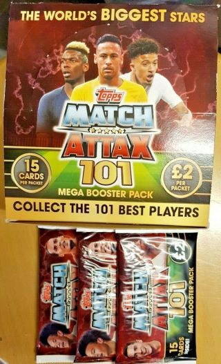 Topps Match Attax 101 Trading Card Game = 5 Pack Bundle = 7 Cards/pack