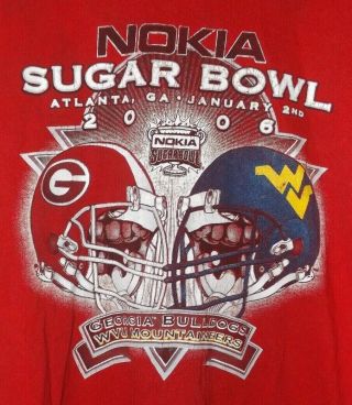 2006 Nokia Sugar Bowl Georgia Bulldogs Vs Wv Mountaineers Shirt