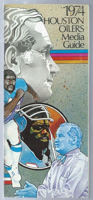 1974 Houston Oilers Nfl Football Media Guide Record Book