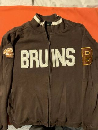 Old Time Hockey Boston Bruins Sweater Full Zip Sweatshirt Men 