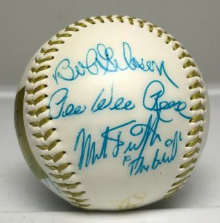Hof & Stars 9x Signed Baseball W/ Pee Wee Reese Bob Gibson Whitey Ford,  Jsa Loa