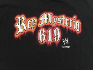 Vintage WWE Rey Mysterio Graphic T Shirt XL 619 Black Pre Shrunk Cotton 2007 6