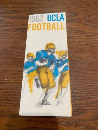 1962 Ucla Football Schedule Fold Out Poster