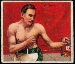 1910 T - 218 Prize Fighter Series Mecca Cigarette Boxing Card Jimmy Gardner Em1