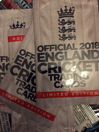 England Cricket 2018 - 36 Packet Of 5 Cards