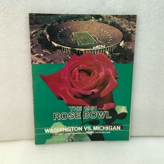 1981 Rose Bowl Program Washington Vs Michigan M36