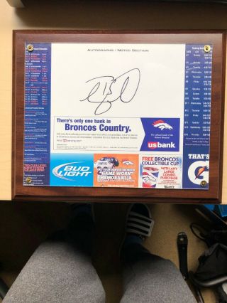Tim Tebow Autographed Plaque (13 Inches X 10 1/2 Inches)