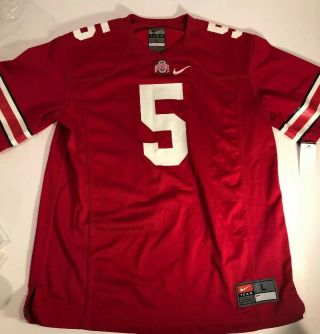 Nike Team The Ohio State Buckeyes 5 Home Red Football Jersey Youth Large Euc