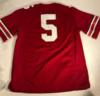 Nike Team The Ohio State Buckeyes 5 Home Red Football Jersey Youth Large EUC 2