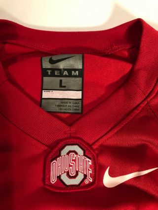 Nike Team The Ohio State Buckeyes 5 Home Red Football Jersey Youth Large EUC 3