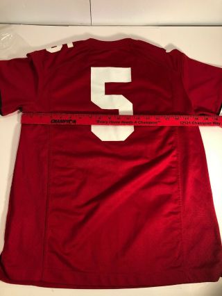 Nike Team The Ohio State Buckeyes 5 Home Red Football Jersey Youth Large EUC 5