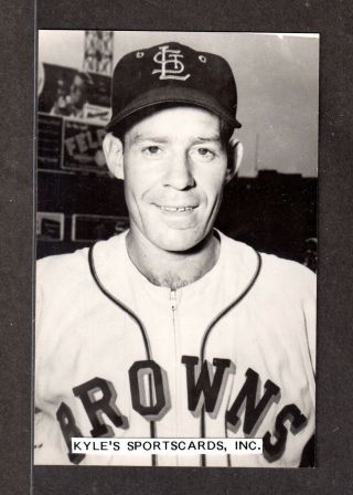 Jack Bruner St Louis Browns Unsigned 3 - 1/2 X 5 - 3/8 B&w Real Photo Postcard 1
