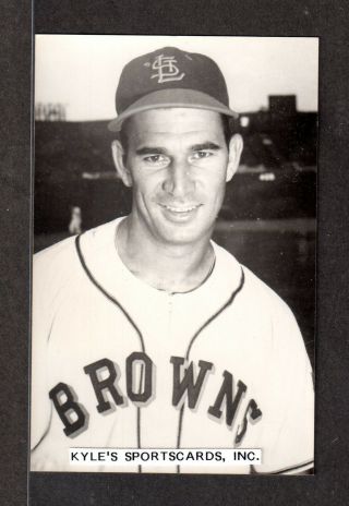 Tommy Byrne St Louis Browns Unsigned 3 - 1/2 X 5 - 3/8 B&w Real Photo Postcard 4