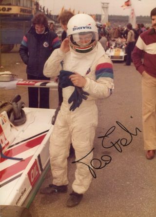 Teo Fabi Autograph Italian Formula One Driver 1982 - 1987,  Signed Photo