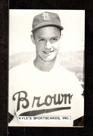 Bob Cain St Louis Browns Unsigned 3 - 1/2 X 5 - 3/8 B & W Real Photo Postcard 1