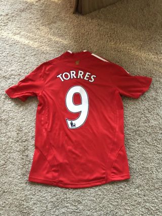 Fernando Torres No.  9 Liverpool Fc 2008 - 2009 Jersey Adidas Size Small