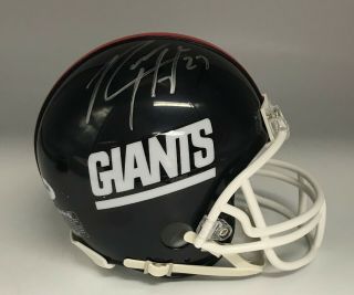 Rodney Hampton Signed Ny Giants Mini Helmet Auto Psa/dna Autographed