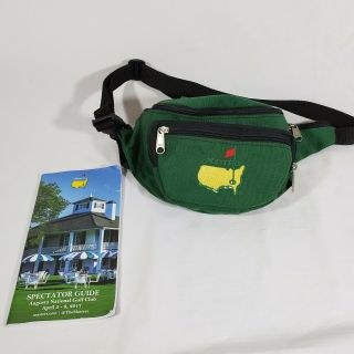 Masters Golf Tournament Fanny Pack Green Adjustable And 2017 Spectator Guide