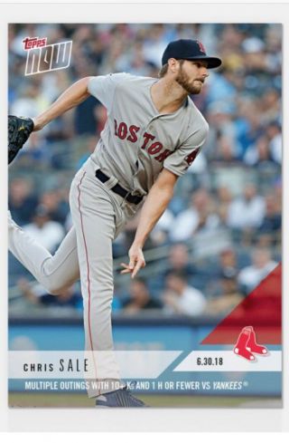 2018 Topps Now Mlb 390 Boston Red Sox Chris Rare Only 280 Made