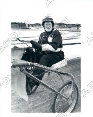 1991 Oldest Us Harness Race Horse Driver George Rattenbury Press Photo