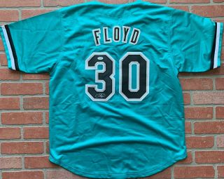 Cliff Floyd Autographed Signed Jersey Mlb Florida Marlins Psa World Series