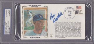 Don Drysdale (d.  1993) Signed Hall Of Fame Gateway Cachet First Day Cover Psa Dna