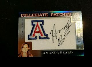 2007 Amanda Beard Donruss Elite Collegiate Patches Auto Autograph /100