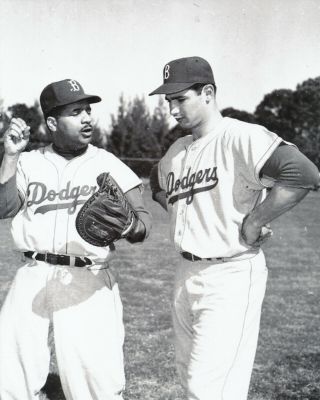 Roy Campanella And Sandy Koufax 8x10 Photo Brooklyn Dodgers