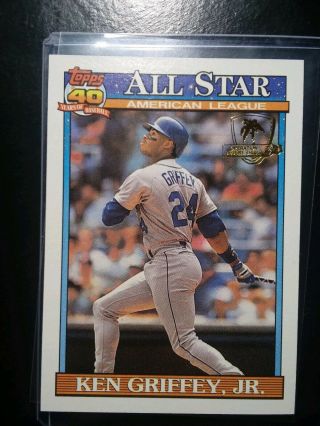 Ken Griffey Jr 1991 Topps Desert Shield Card Baseball Ssp Gold Foil 392 