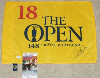 Rory Mcilroy Signed 148th Open 2019 Portrush Pga Golf Flag,  Jsa Dd68027