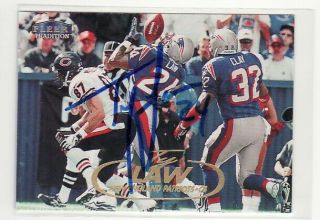 Ty Law England Patriots Michigan University Autographed Football Card