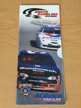 1998 Nascar Winston Cup North Carolina Motor Speedway Rockingham Dale Earnhardt